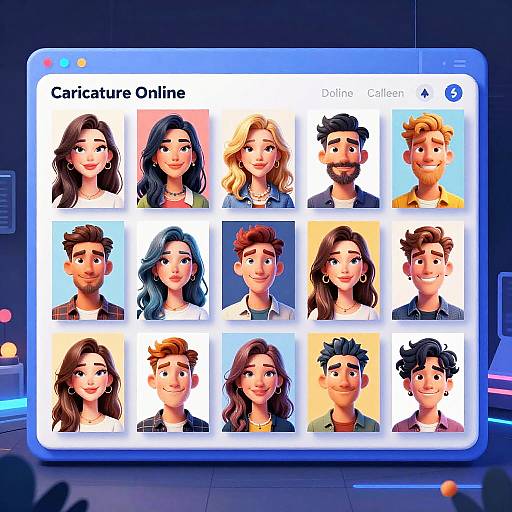 Dynamic Caricature Art Marketplace