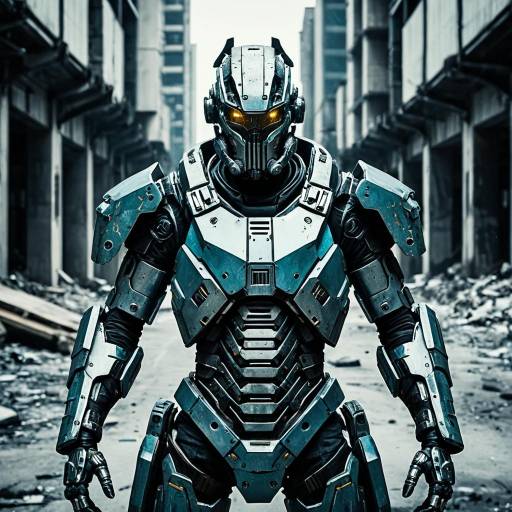 Dystopian Exoskeleton Humanoid Concept Art