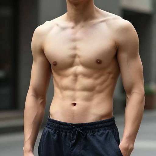 Photorealistic Male Torso Anatomy Study