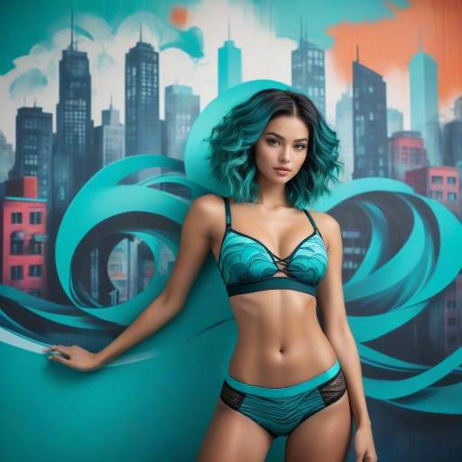 Charming Model in Urban Contemporary Art