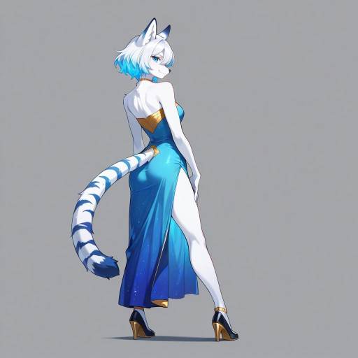 Furry Fantasy: Playful Girl with Balloons Furry Fantasy: Playful Girl with Balloons
