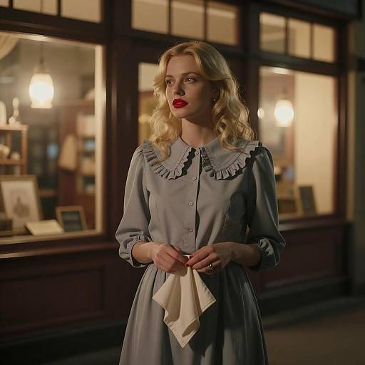 Vintage Elegance: A Mysterious Evening