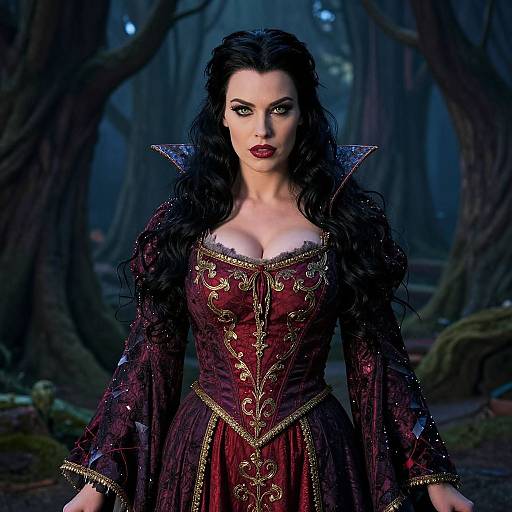 Realistic Disney Villain in Enchanted Forest