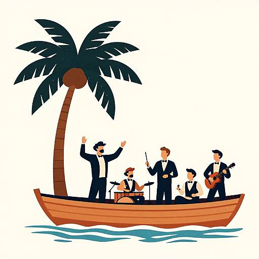 Retro Seersucker Palmtree and Performers