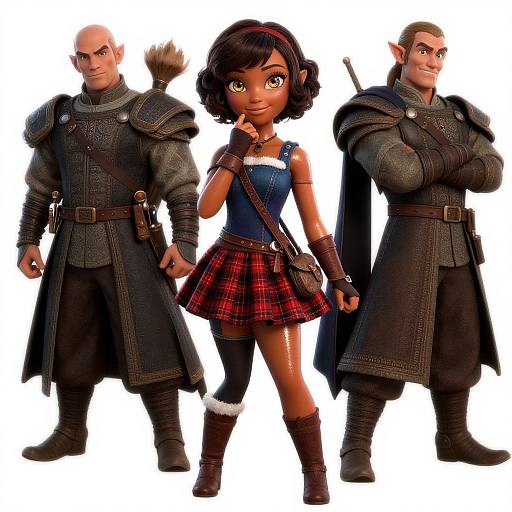 Romantic Medieval Elf Couple Portrait