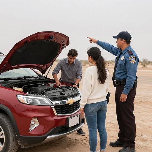 Desert Scene with Chevrolet and Characters