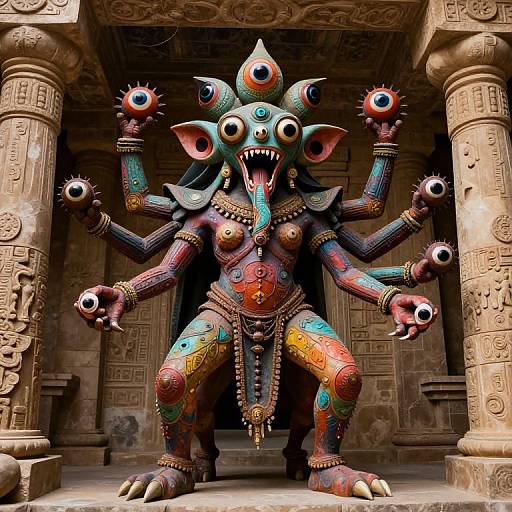 Vibrant Ancient Greek Centimanes Monster