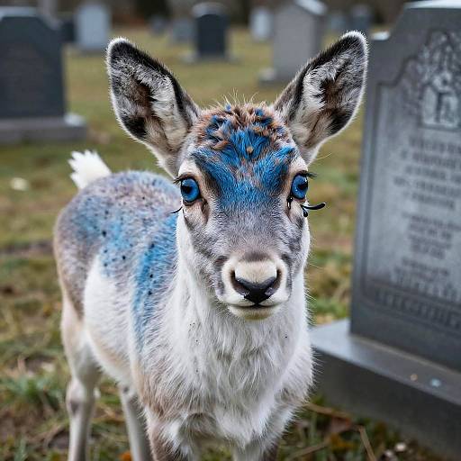 Feral Cervid with Emotional Expression