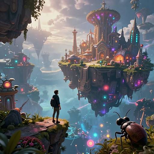 Surreal Floating Island Dreamscape