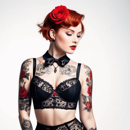 Elegant Woman in Luxury Lingerie Pose Elegant Woman in Luxury Lingerie Pose