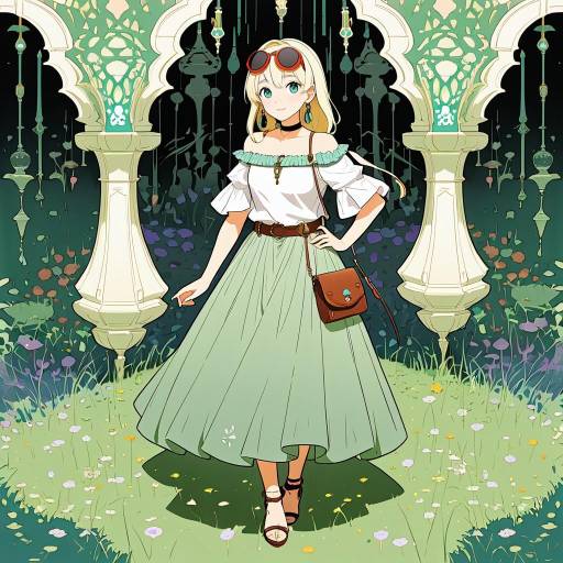 Charming Girl in Serene Meadow