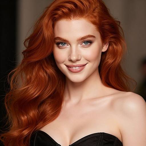 Glamorous Ginger Hair Professional Headshot
