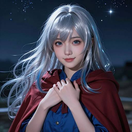 Ultra-Realistic Anime Girl in Park