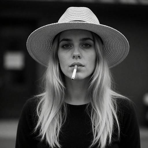 Sophisticated Woman in Black and White