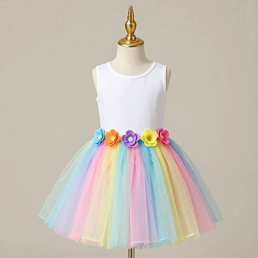 Colorful Unicorn Tutu Dress for Girls