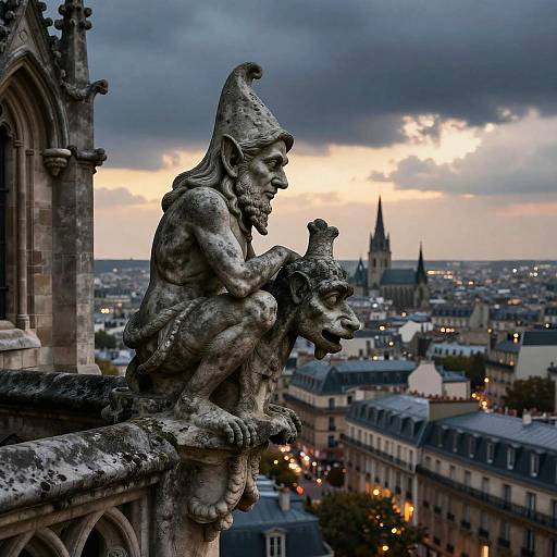 Noire Dame Gnome on Gargoyle