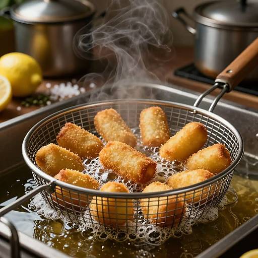 Artistic Fritto Misto in Rustic Kitchen