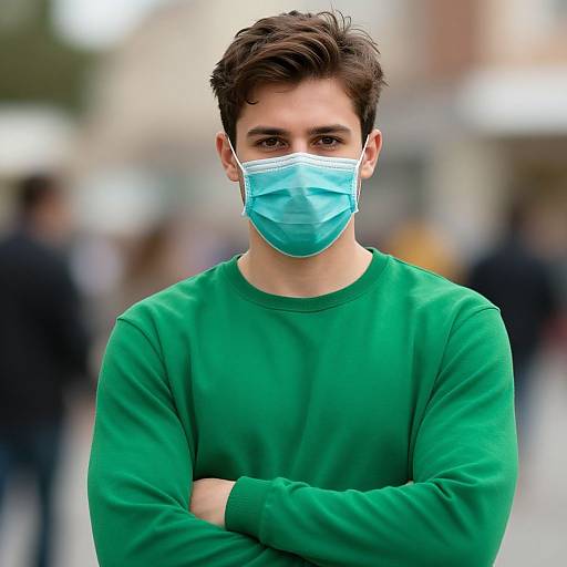 Realistic Green Costume Male Superhero