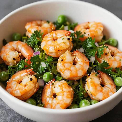 Vibrant Shrimp Salad Close-Up