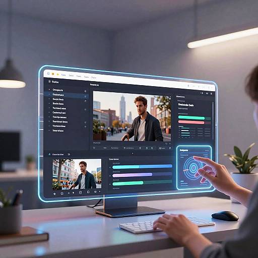 Futuristic AI Editor Interface Design