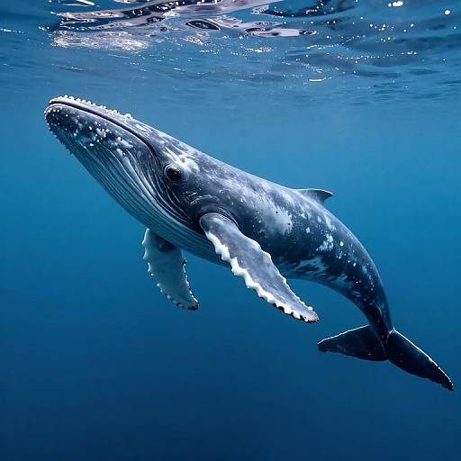 Colossal Whale in Liquid Glass Sky