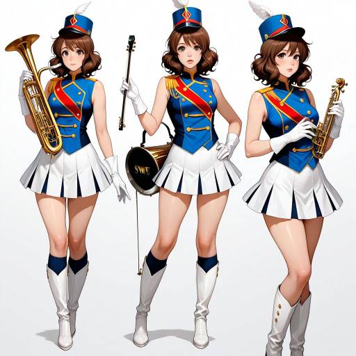 Kumiko in Band Uniform: Multi-View Artwork