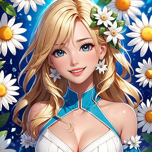 Detailed Portrait of Blonde Girl