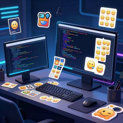 Futuristic Sticker Generator AI Workspace