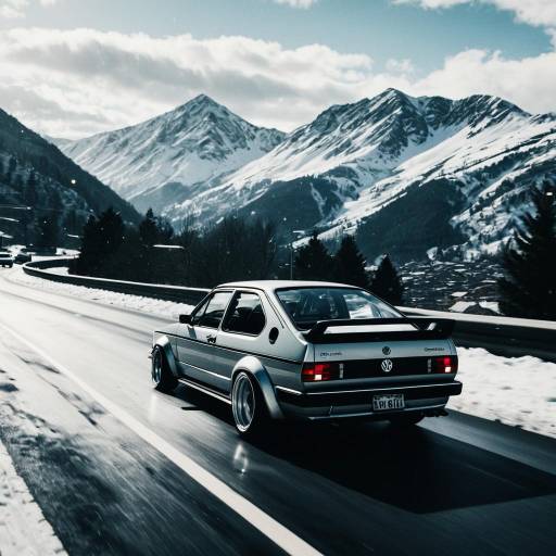 Cinematic Drift of a Tuned Volkswagen Car