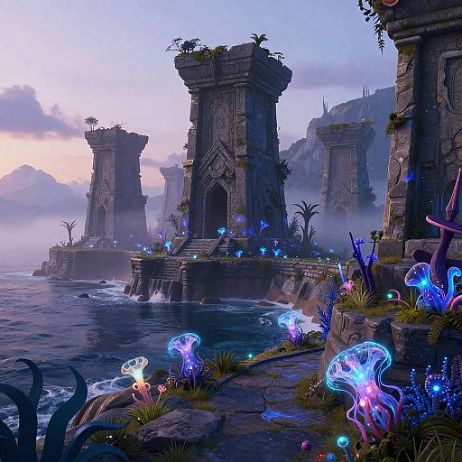 Faku on Mystical Bioluminescent Island