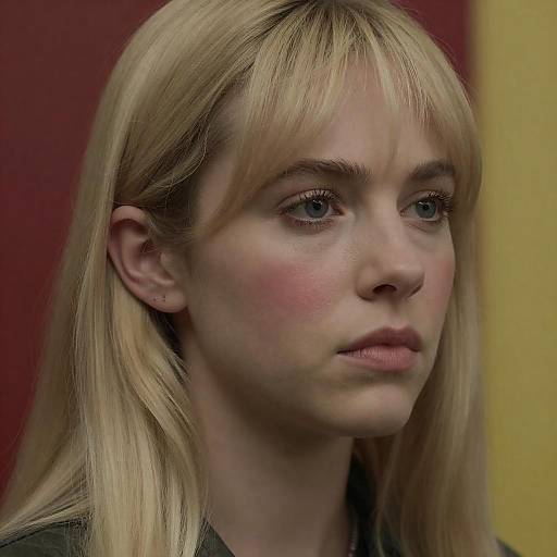 Serious Portrait of a Blonde Woman