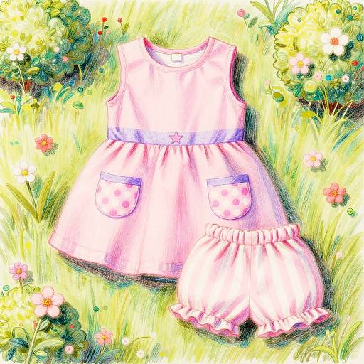 Hand-Drawn Children's Garden Outfit