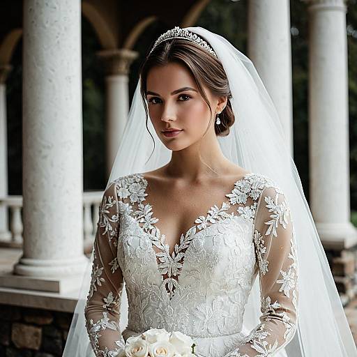Elegant Bride in Beatrice Wedding Gown