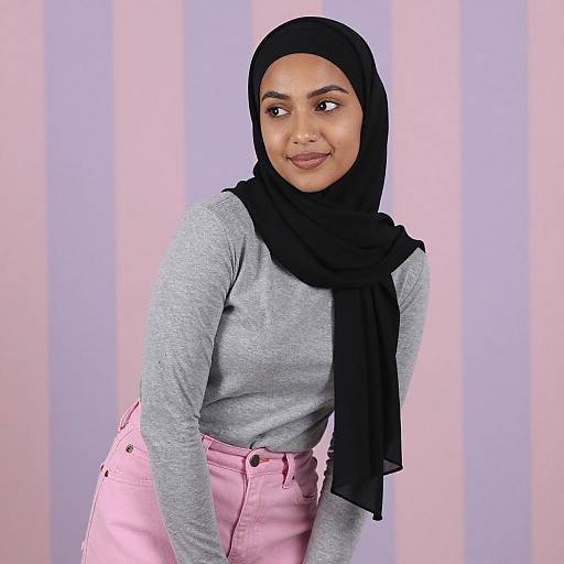 Young Woman in Hijab with Soft Background