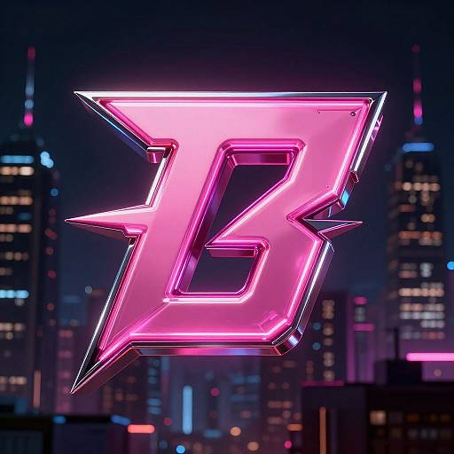 Futuristic Pink Cyberpunk Logo Design