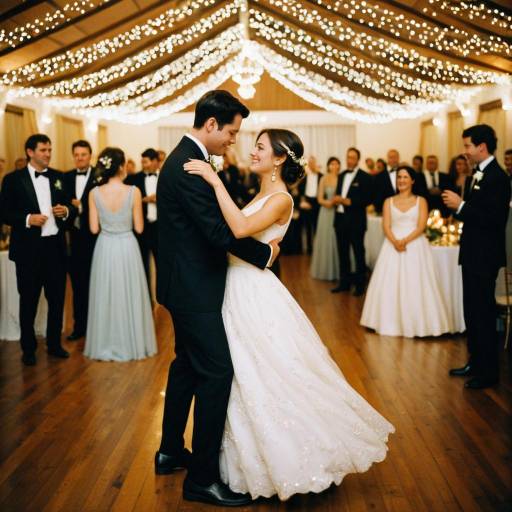 Bride and Groom Dancing at Wedding Reception