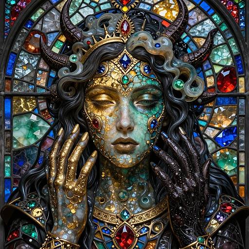 Gemstone Mosaic Gothic RPG Art