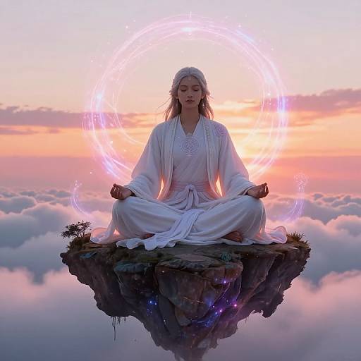 Demigod Meditating on Floating Island