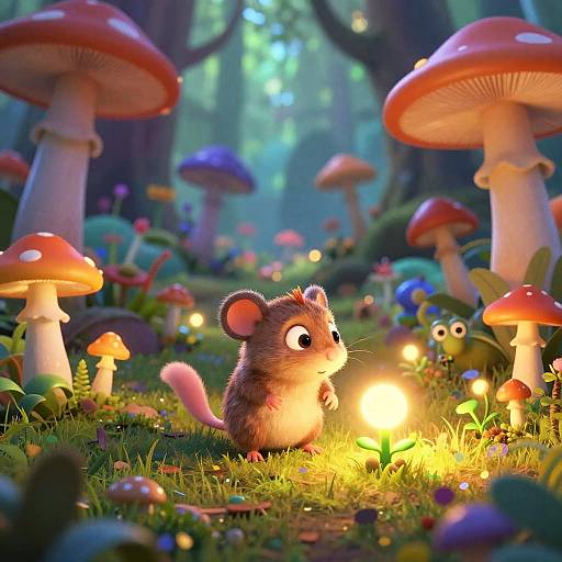 Timid Mole in Psychedelic Forest