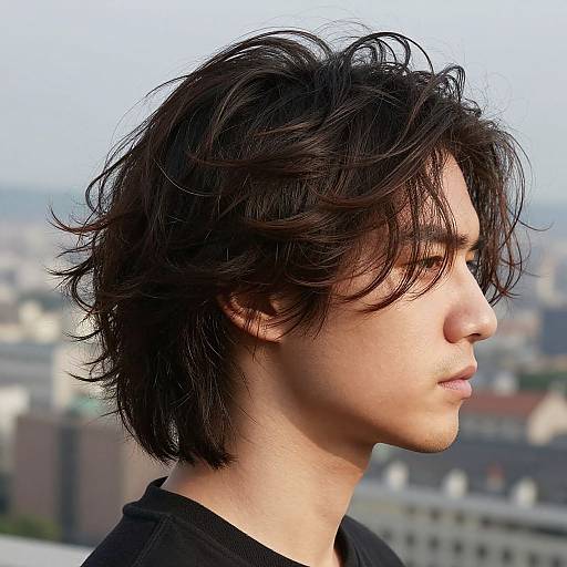 Textured Blowout Portrait in Cityscape