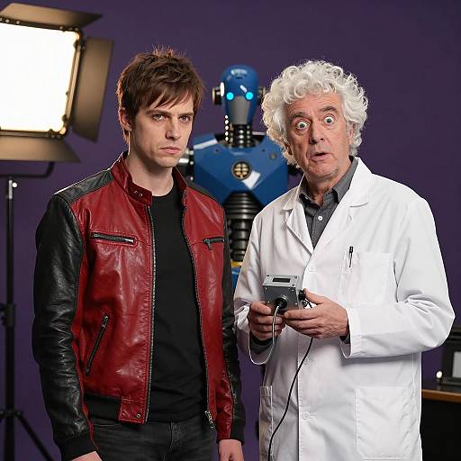 Dramatic Encounter with a Robotic Figure