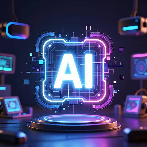 Glowing AI Core Art Generator