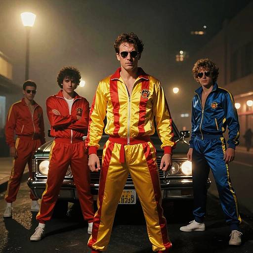 1980s Mobster Crew Noir Scene