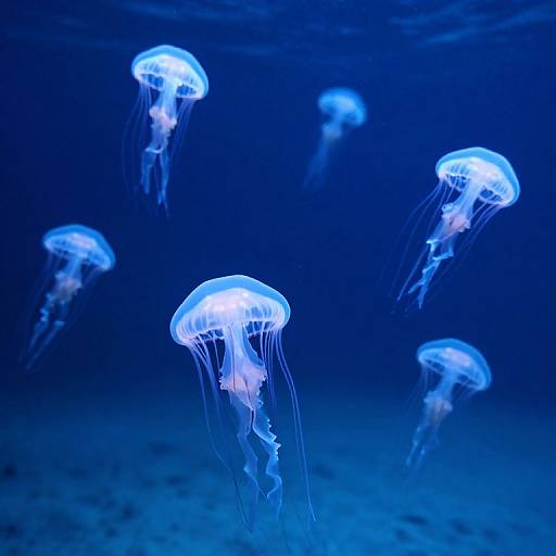 Ethereal Jellyfish in Surreal Ocean