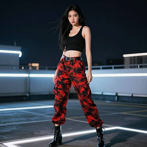 Futuristic Rooftop Fashion Portrait