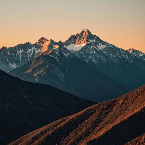 Mountain Range at Sunset