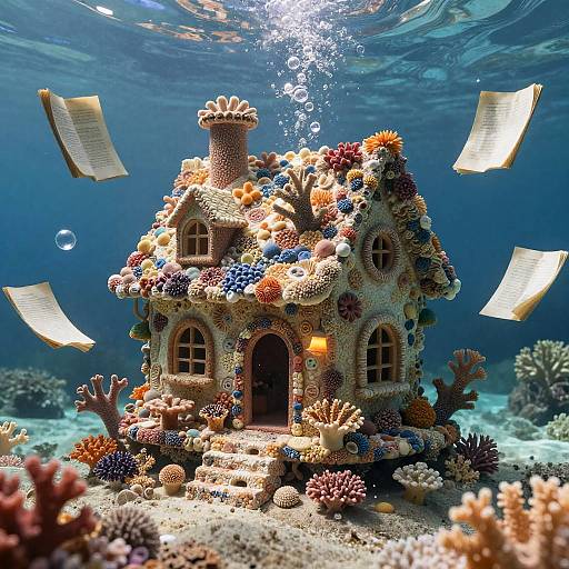 Surreal Coral Underwater House