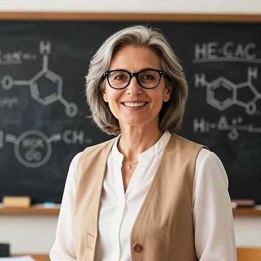 Approachable Middle-Aged Science Teacher Portrait