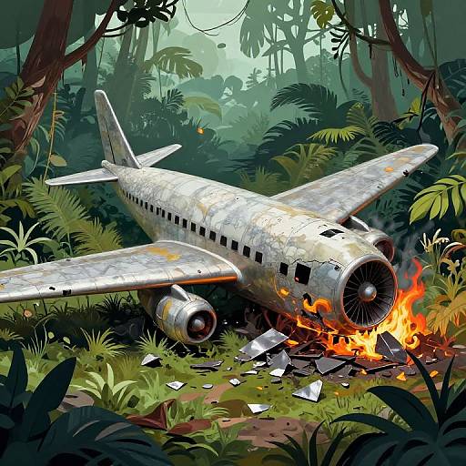 Colorful Marble Illustration of Metal Debris