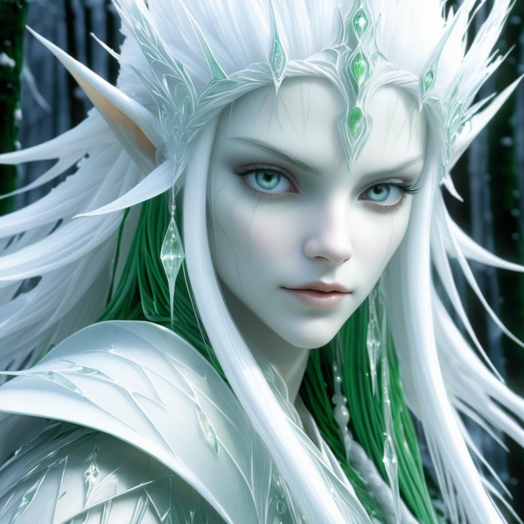 Fantasy Elf with Icicle Hair Artwork